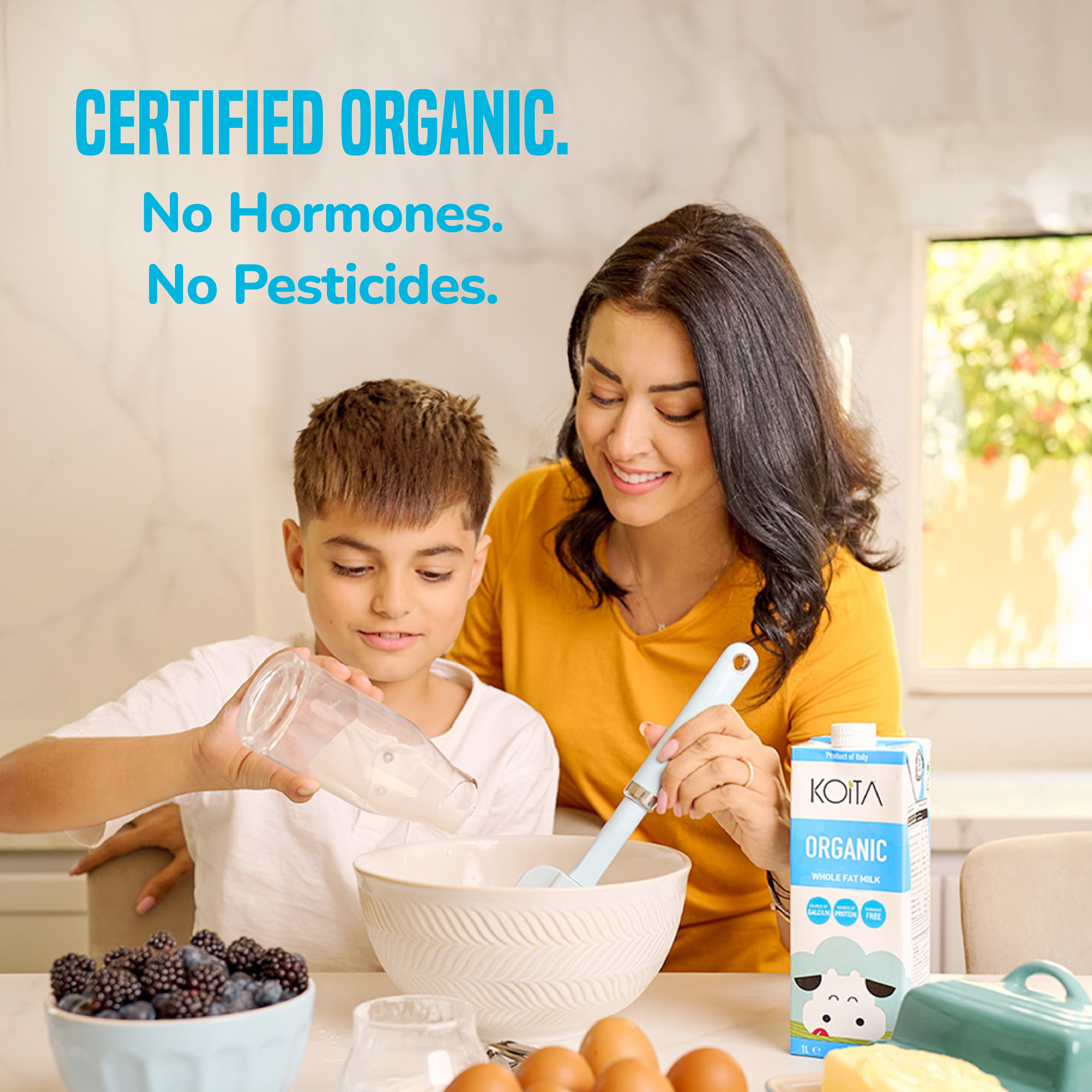 Organic Whole Fat Milk 1L