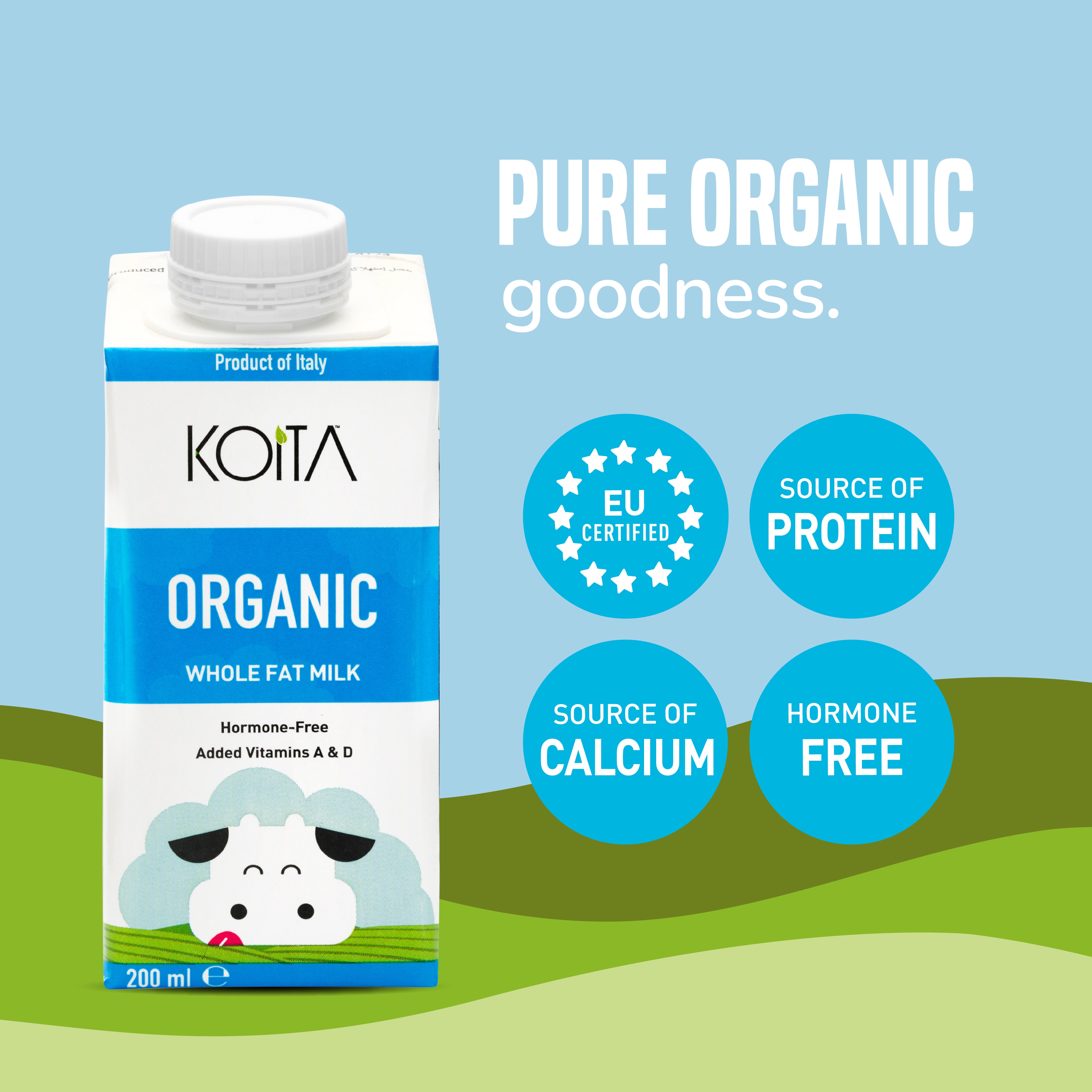 Organic Whole Fat Milk 200ML