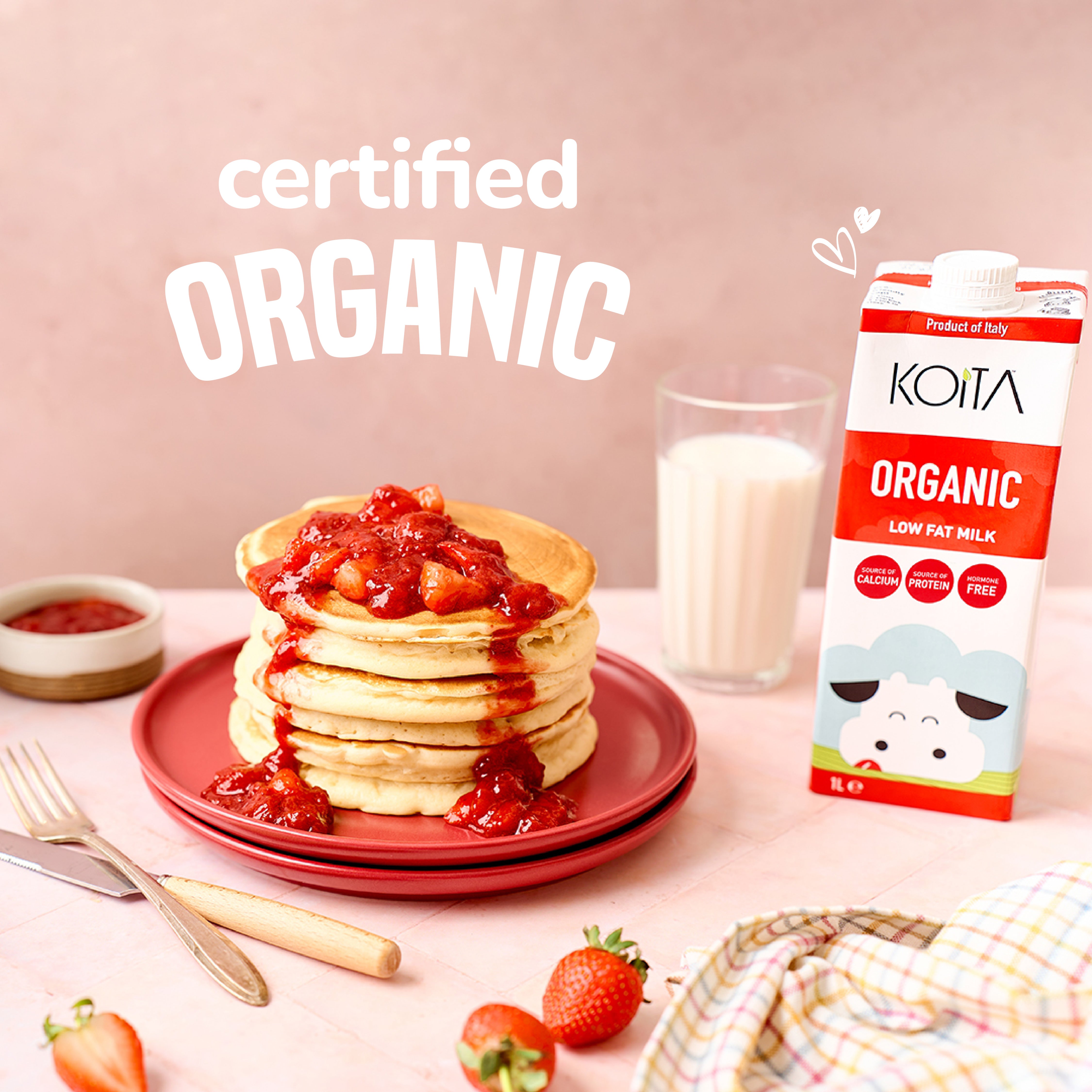 Organic Low Fat Milk 1L