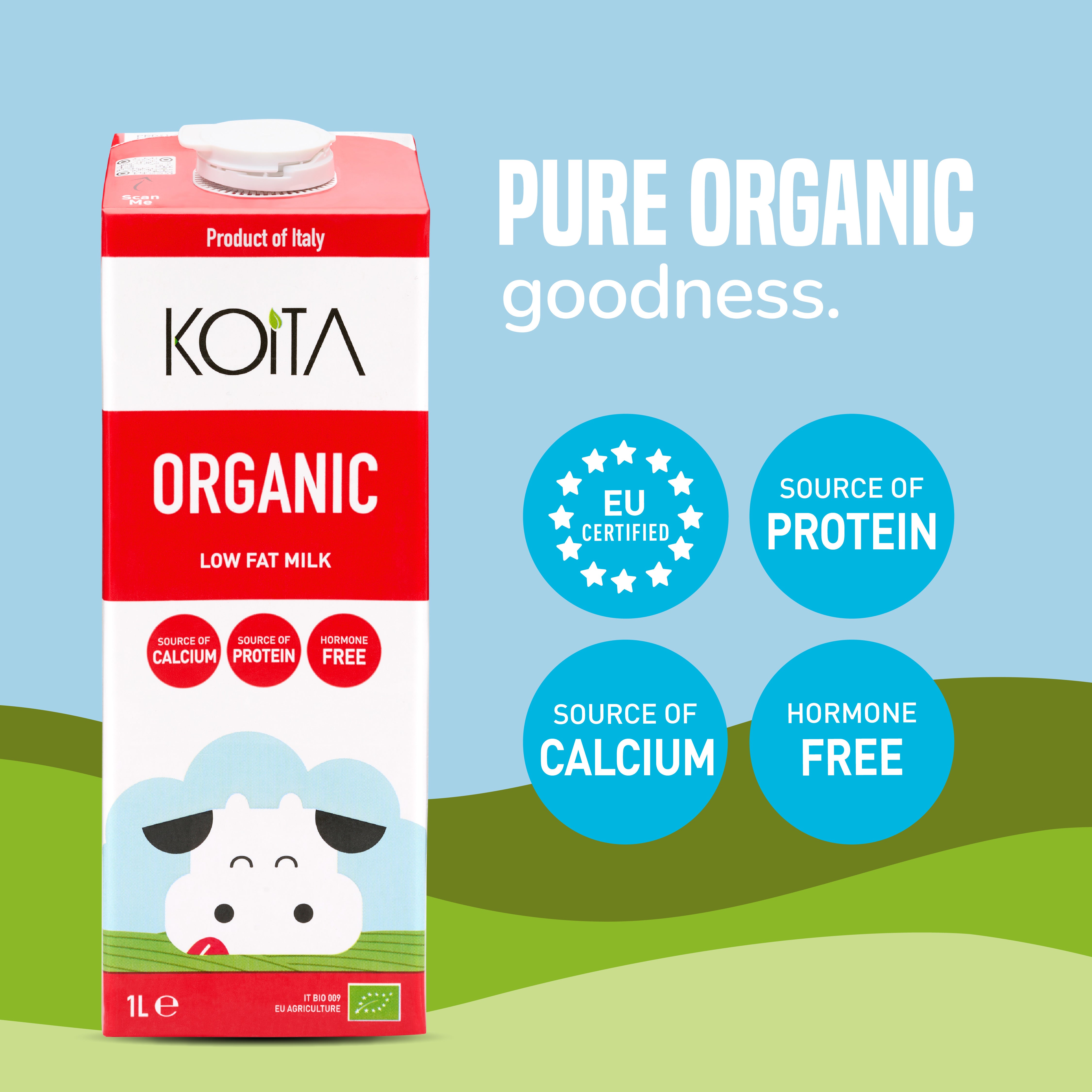 Organic Low Fat Milk 1L